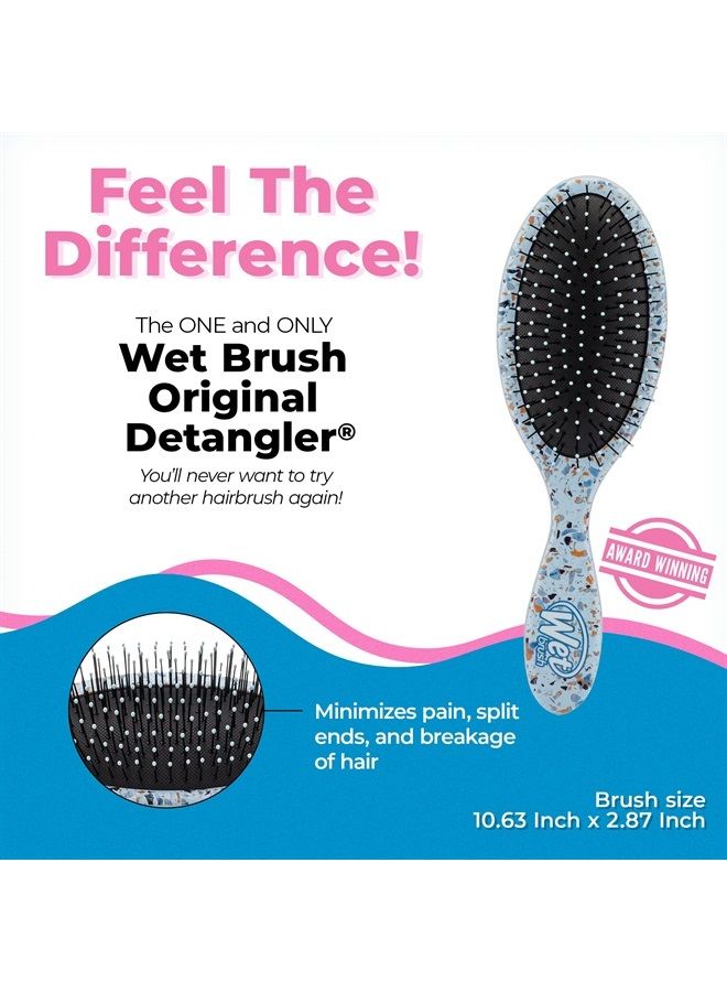 Wet Brush Original Detangling Brush - Supercharged Sky - All Hair Types - Ultra-Soft IntelliFlex Detangler Bristles Glide Through Tangles with Ease - Pain-Free Comb for Men & Women - Image 1