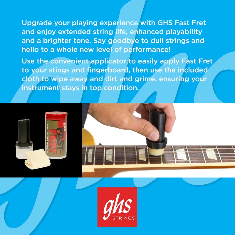 GHS Strings GHS Fast Fret â€“ String Cleaner & Lubricant for Electric, Acoustic & Bass Guitars â€“ Long-Lasting Tone, Smooth Playability, Reduces Finger Noise, Protects Strings & Fingerboards - Model: A87 - Image 3