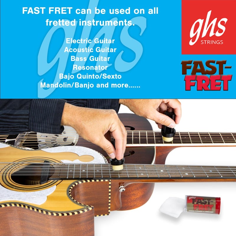 GHS Strings GHS Fast Fret â€“ String Cleaner & Lubricant for Electric, Acoustic & Bass Guitars â€“ Long-Lasting Tone, Smooth Playability, Reduces Finger Noise, Protects Strings & Fingerboards - Model: A87 - Image 5