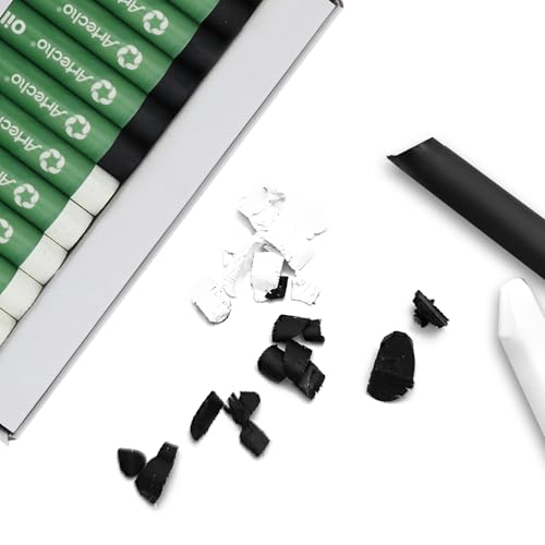 Artecho Oil Pastels Set of 12 PCS, 6 White and 6 Black (8 x 60 mm), Soft Oil Pastels for Art Painting, Drawing, Blending, Art Supplies for Artists, Beginners, Students, Teachers - Image 4