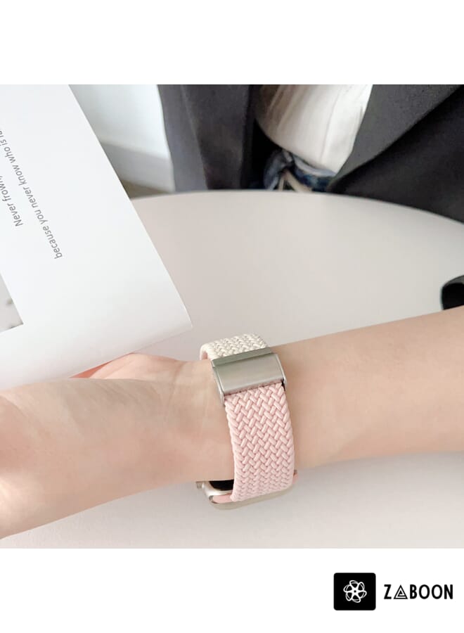 Zaboon Nylon Braided Stitching Buckle Watch Band Replacement Band For Apple Watch Ultra 49mm / Series 8&7 45mm / SE 2&6&SE&5&4 44mm / 3&2&1 42mm - Image 5