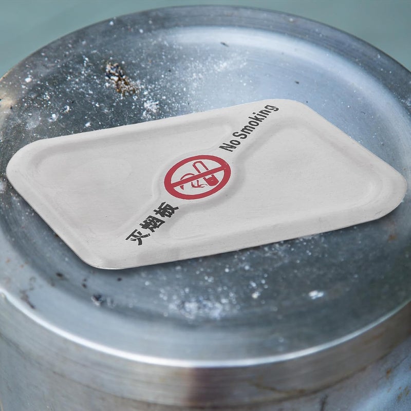 Garneck Outdoor Metal Ashtray Top for Trash Cans, Stainless Steel Cigarette Butt Container with Compact Design, Suitable for Public Spaces, Parks, and Property Management - Image 5