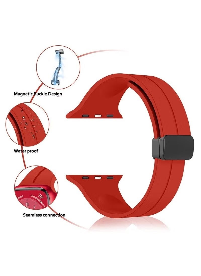 Apple Watch Band Compatible with 45mm & 49mm Models – Quick Release Soft Silicone Sport Strap for Men and Women – Skin Friendly, Sweat Resistant, Lightweight & Durable – Perfect for Fitness, Outdoor Activities, Travel, Workouts, and Everyday Wear – Comfortable, Stylish, and Easy to Install