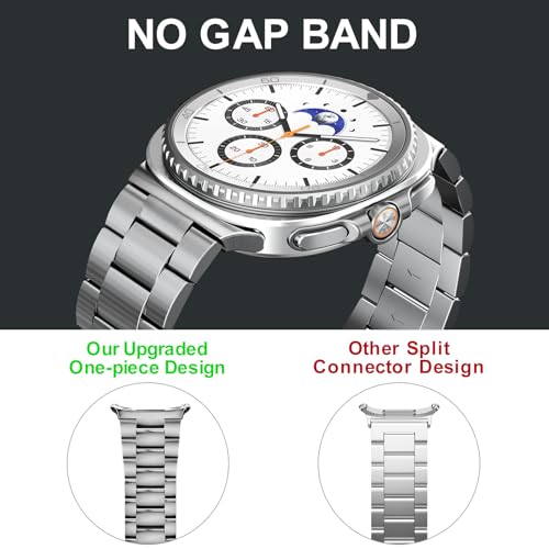 SPGUARD Metal Band Compatible with Samsung Galaxy Watch 8 40mm/44mm/Classic 46mm 2025,No Gap Business Stainless Steel Strap for Galaxy Watch8 Men Women,NOT for Other Models(Silver) - Image 5