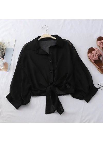 1 x 5 pcs Summer Chiffon Cardigan Batwing Shawl Trendy Black - pzsku/Z6C07DDC8C9313F4ABE99Z/45/_/1734108108/ce81e942-b1c4-4702-90b2-c49666f96d4d