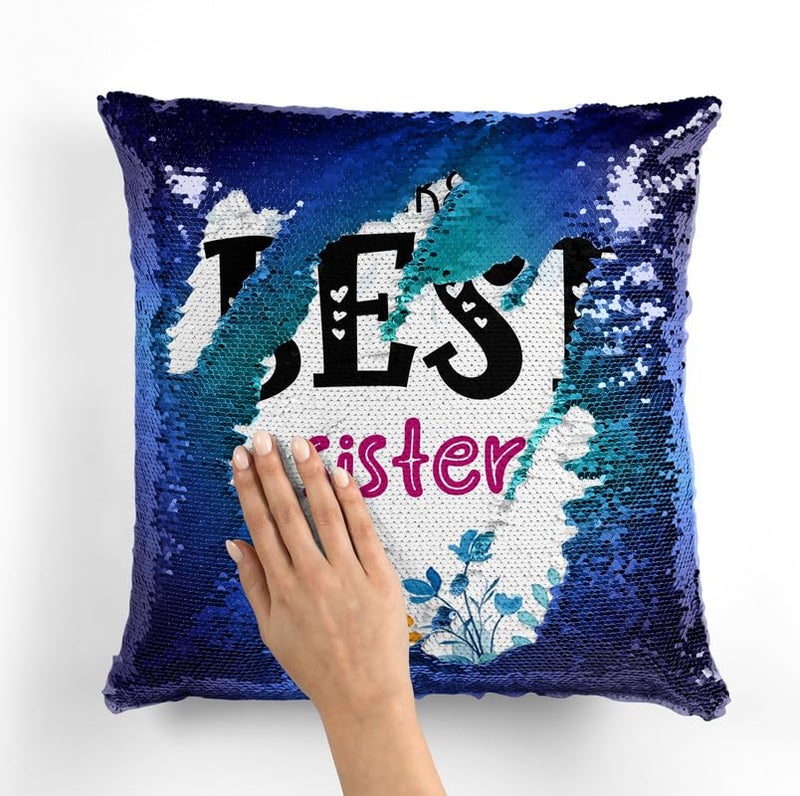 TrendoPrint TrendoPrint Sister Magic Cushion Cover with Filler 12x12 Inches  - Image 1