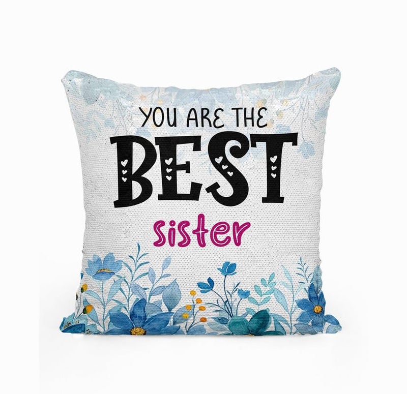 TrendoPrint TrendoPrint Sister Magic Cushion Cover with Filler 12x12 Inches  - Image 3