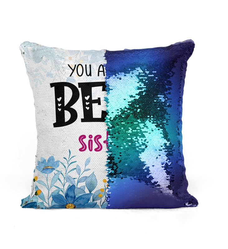 TrendoPrint TrendoPrint Sister Magic Cushion Cover with Filler 12x12 Inches  - Image 2