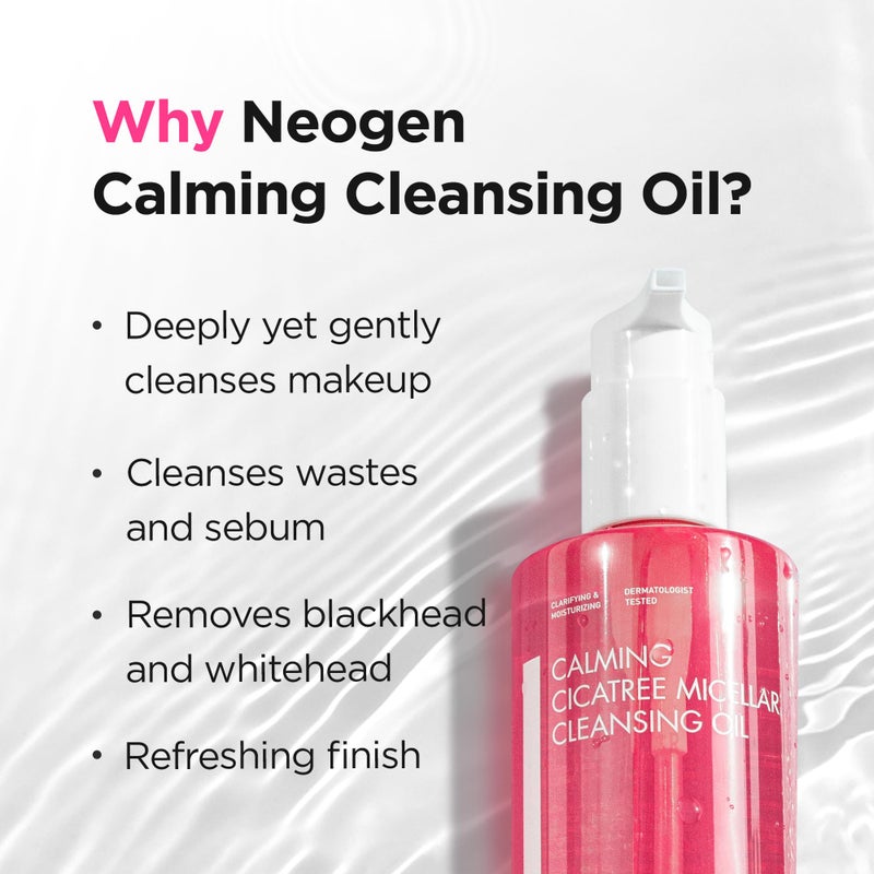 DERMALOGY by NEOGENLAB NEOGEN Calming Cleansing Oil Cica Tree Micellar 10.14Fl.Oz(300ml) - Cleansing oil for Sensitive Skin/Korean Skin Care/K-Beauty/deep cleansing oil for face - Image 3