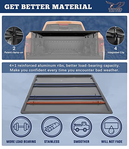 Tip Top TIPTOP Soft Tri-Fold Tonneau Cover Truck Bed for 2022 2023 2024 2025 Maverick 4.5ft Bed (54.4") | TPX3 |. - Image 5