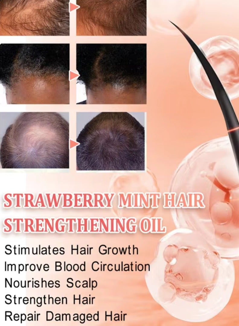 Sevich Strawberry Mint Hair Strengthening Oil Pure and Natural Healthy PH Scalp Balance Strengthens Hair Follicles and Hair Growth with Batana Oil Moisturizing Hydrating Nourish Hair Oil 40ml - Image 3