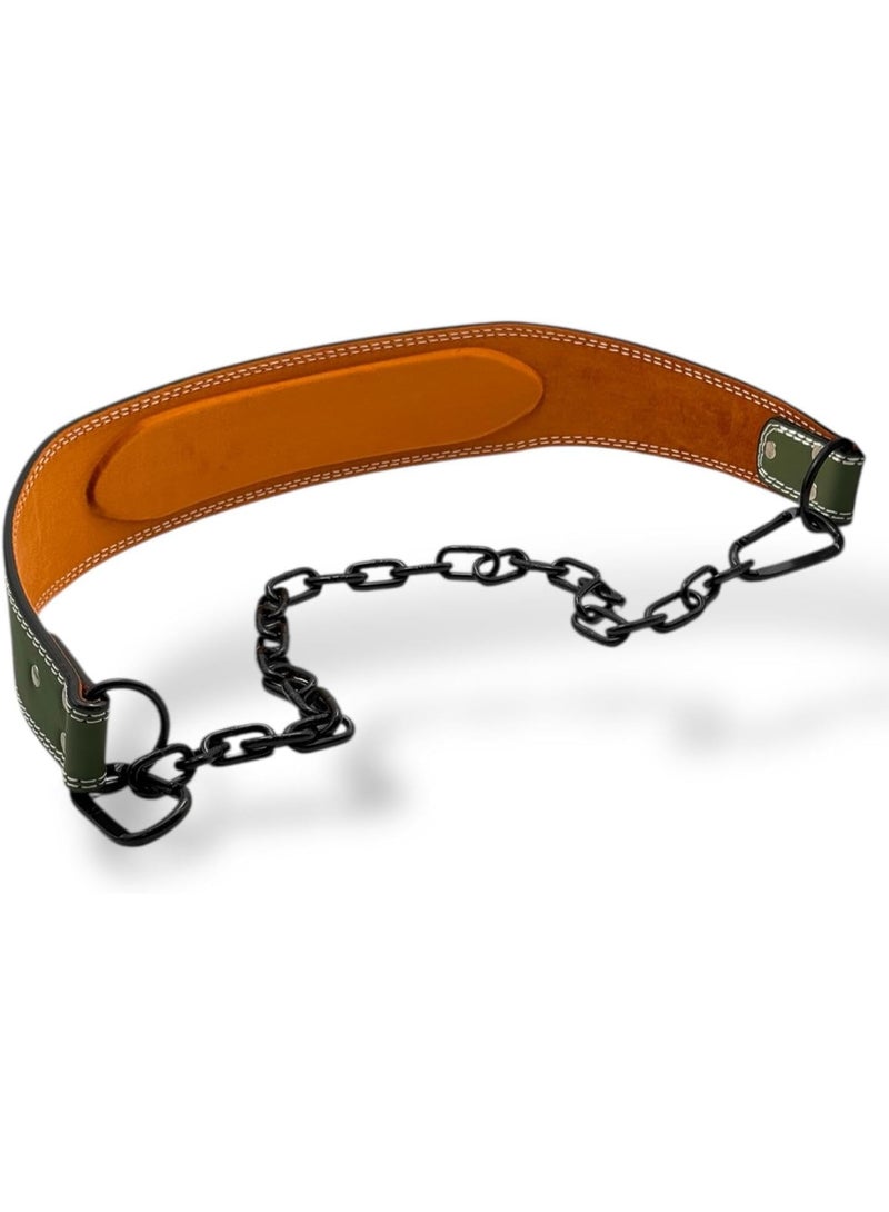 SportQ Premium Quality Leather Parallel Belt Designed for Maximum Weight Bearing – Heavy Weight Support for Chin-Ups, Dips, Calistinex – Adjustable Chain for Weights up to 150kg - Image 5