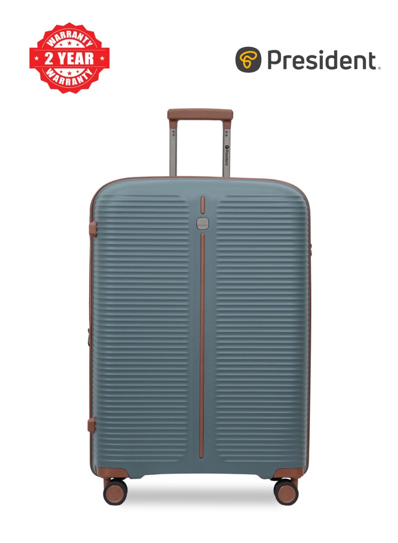 President PP single piece luggage High-quality Travel bag ( L ) spinner wheels, Model -97980 ( DARK GREY ) - Image 1