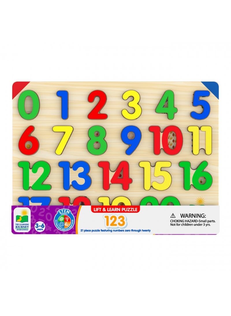 THE LEARNING JOURNEY LIFT & LEARN 123 NUMBER PUZZLE - Image 1