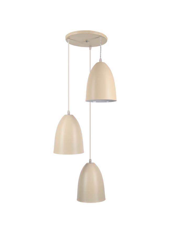 الروضة للإضاءة نجفة شوت 3 لمبة | حديث ديكور LED E27 معلقة مصباح سقف اضاءة داخلية مصباح معلق دلاية سقف مودرن نجفة | مناسبة لأي غرفة | | اللون: بيج | المقاس: 70x30 سم