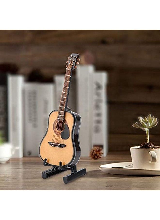 Garosa Miniature Wooden Guitar Model Dollhouse Musical Instrument Display With Stand Support And Case Dollhouse Accessories Small Craft Ornaments Home Decor ( 01)  - Image 4