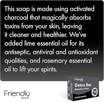 Friendly Soap Natural Activated Charcoal Detox Bar Soap Case of 6 - Image 5