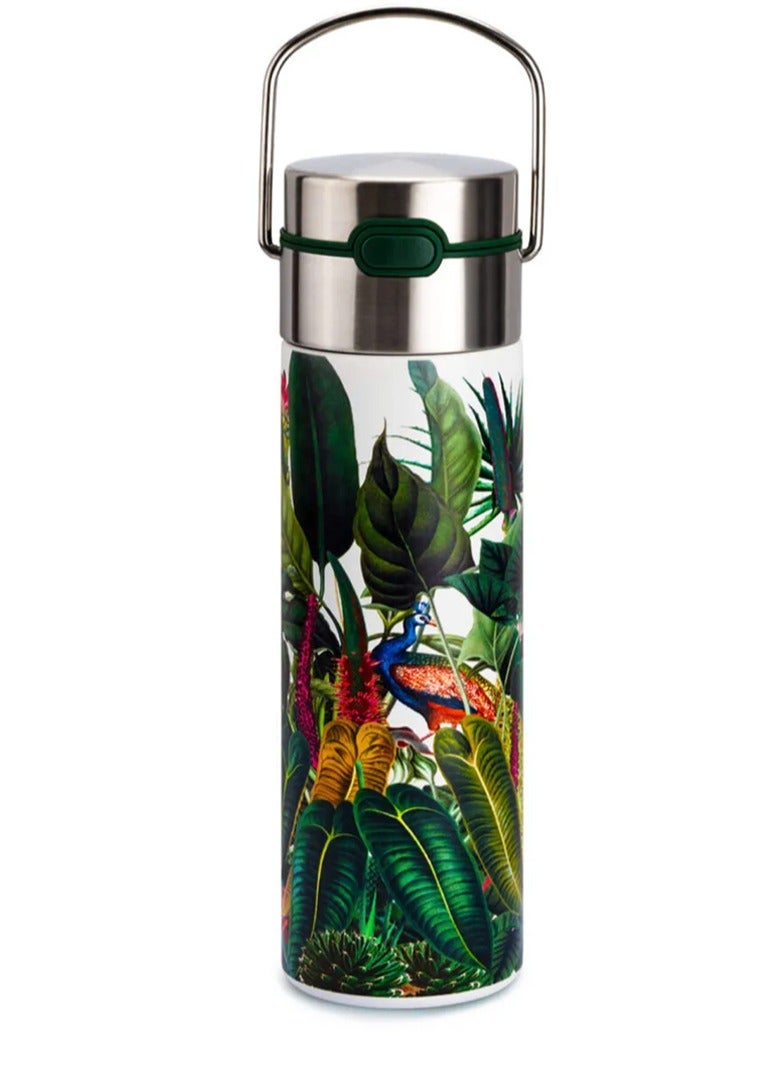 Tealand Leeza Rainforest Insulated Double Walled Stainless Steel with Filter for Loose Leaf Coffee Travel Bottle for Hot and Cold Water - Image 1