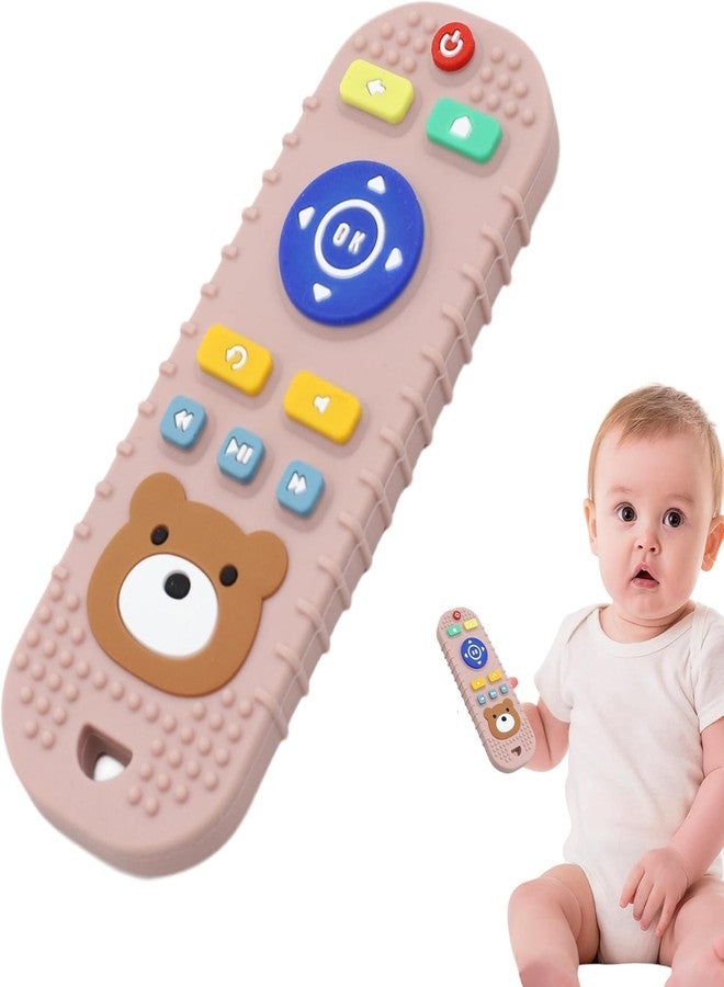 KRYLAR Remote Control Baby Teether|Soft Silicone TV Remote Shape Teething Toy for Infants and Toddlers|BPA-Free,Safe Chew Toy, Easy-to-Hold Sensory Teether for Babies 3–12 Months| Pink - Image 1