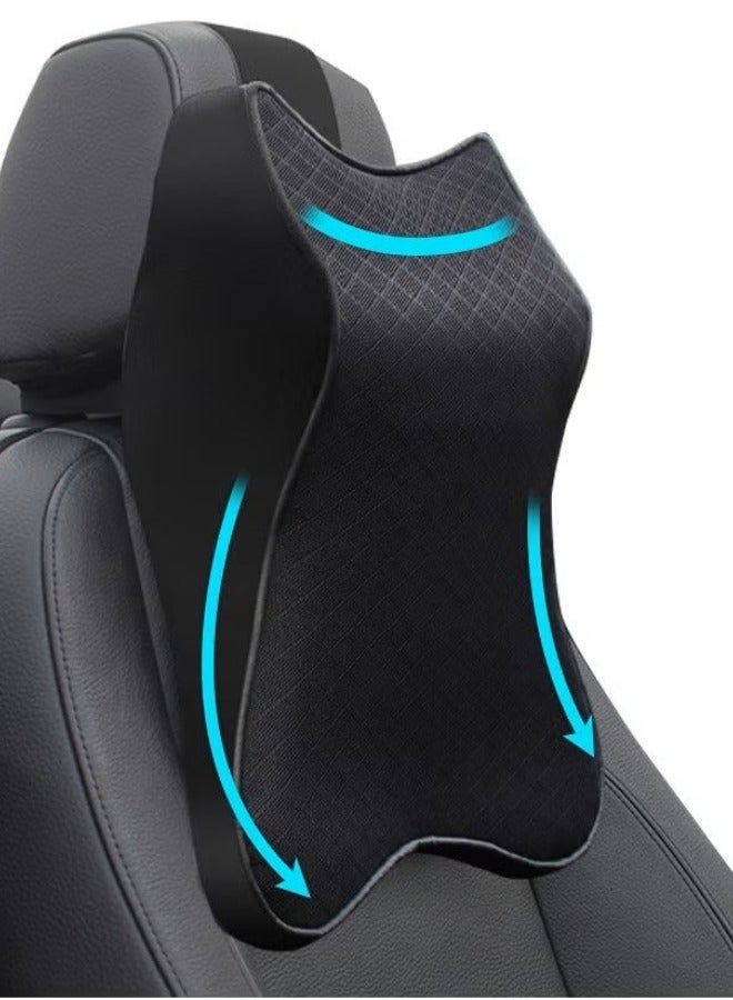 Car Seat Neck Pillow, Car Headrest Pillow Car Neck Support, Memory Foam Soft Breathable for Neck Pain Relieve and Cervical Support