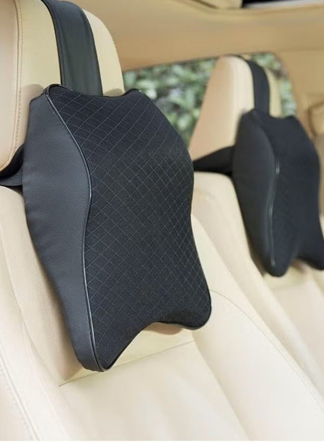 Car Seat Neck Pillow, Car Headrest Pillow Car Neck Support, Memory Foam Soft Breathable for Neck Pain Relieve and Cervical Support