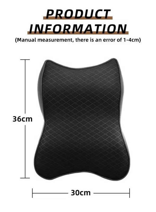 Car Seat Neck Pillow, Car Headrest Pillow Car Neck Support, Memory Foam Soft Breathable for Neck Pain Relieve and Cervical Support