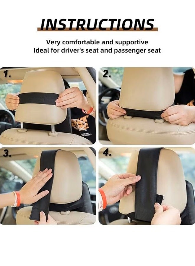 Car Seat Neck Pillow, Car Headrest Pillow Car Neck Support, Memory Foam Soft Breathable for Neck Pain Relieve and Cervical Support