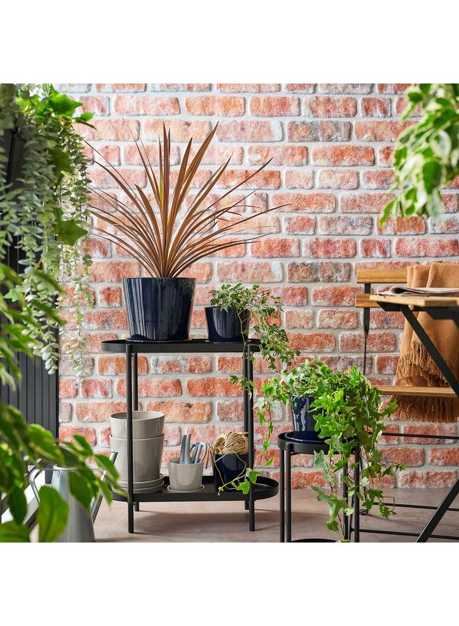 erorex Plant Pot With Saucer, In/Outdoor/Grey/Beige, 15 Cm - Image 3