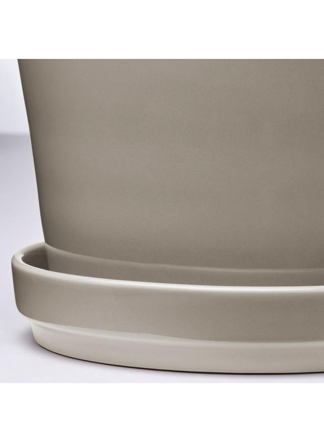 erorex Plant Pot With Saucer, In/Outdoor/Grey/Beige, 15 Cm - Image 4