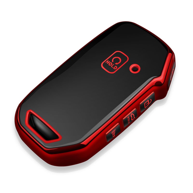 Tukellen for Kia Key Fob CoverSpecial Soft TPU Key Case Cover Protector Compatible with Cerato Ceed Forte NIRO Sorento Seltos Sportage Soul Telluride RemoteSmart KeyKey ShellRed