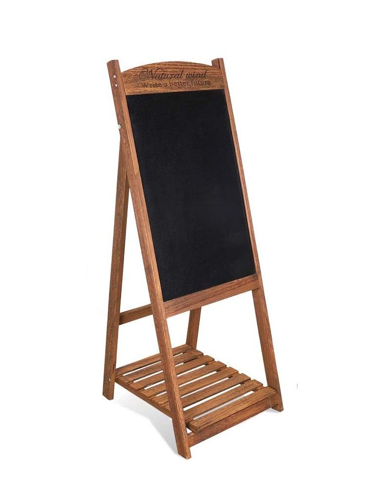 FFD Wooden Writing Drawing Board With Stand Massage Board - Wooden Blackboard Hand Writing BoardsIdeal for Restaurants Menu, Wedding, Party, Arts & Crafts, Drawing, Greetings  - Image 1