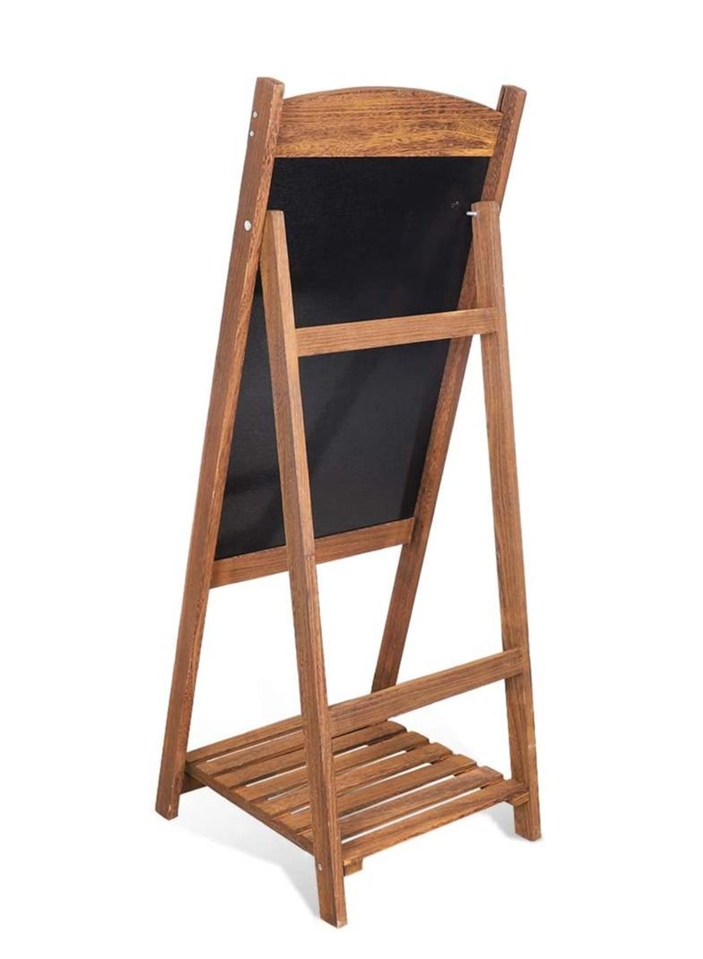 FFD Wooden Writing Drawing Board With Stand Massage Board - Wooden Blackboard Hand Writing BoardsIdeal for Restaurants Menu, Wedding, Party, Arts & Crafts, Drawing, Greetings  - Image 2