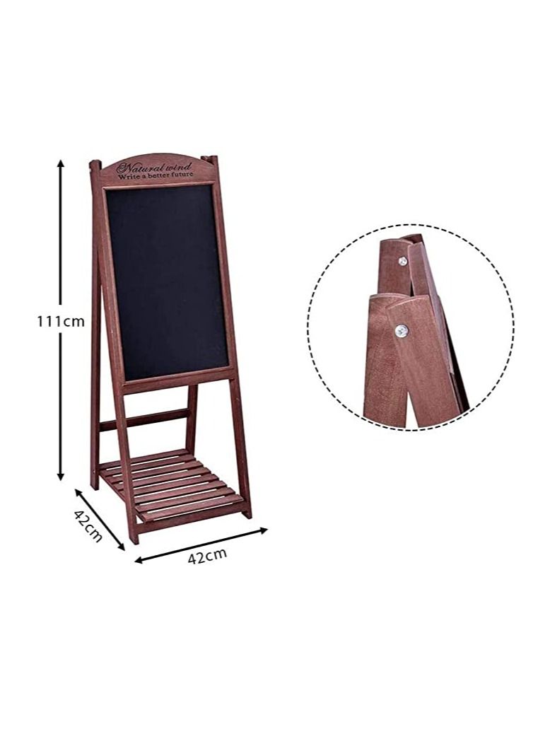 FFD Wooden Writing Drawing Board With Stand Massage Board - Wooden Blackboard Hand Writing BoardsIdeal for Restaurants Menu, Wedding, Party, Arts & Crafts, Drawing, Greetings  - Image 3