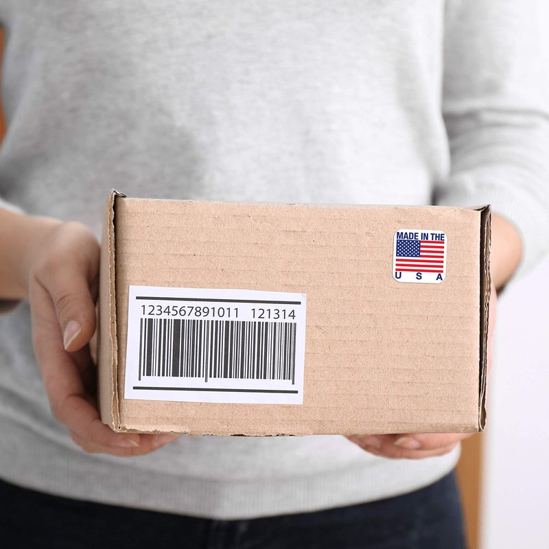 SBlabels 1" x 1" Made in The USA Stickers / 1000 American Manufacturer Labels Roll/Square USA Made Small Business Packaging Label/Made in America - Image 4