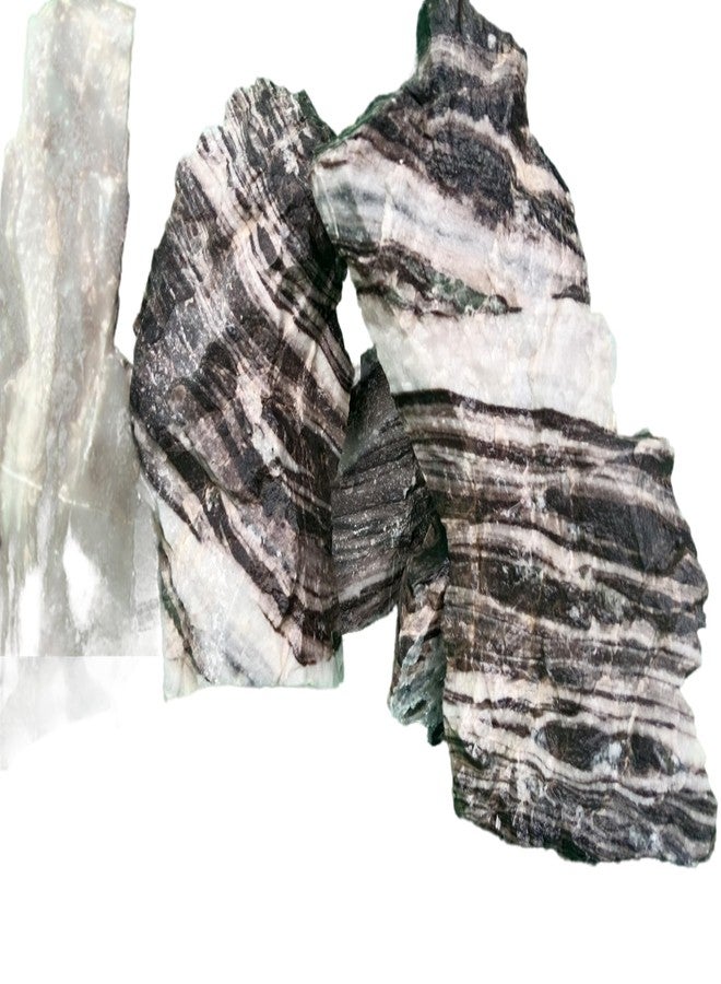 RUKDA Natural Zebra Rock for Aquariums, Gardens, and Home Decor - Premium Decorative Stones for Aquatic Environments, Terrariums, Landscaping, and Interior Design - 1kg - Image 3