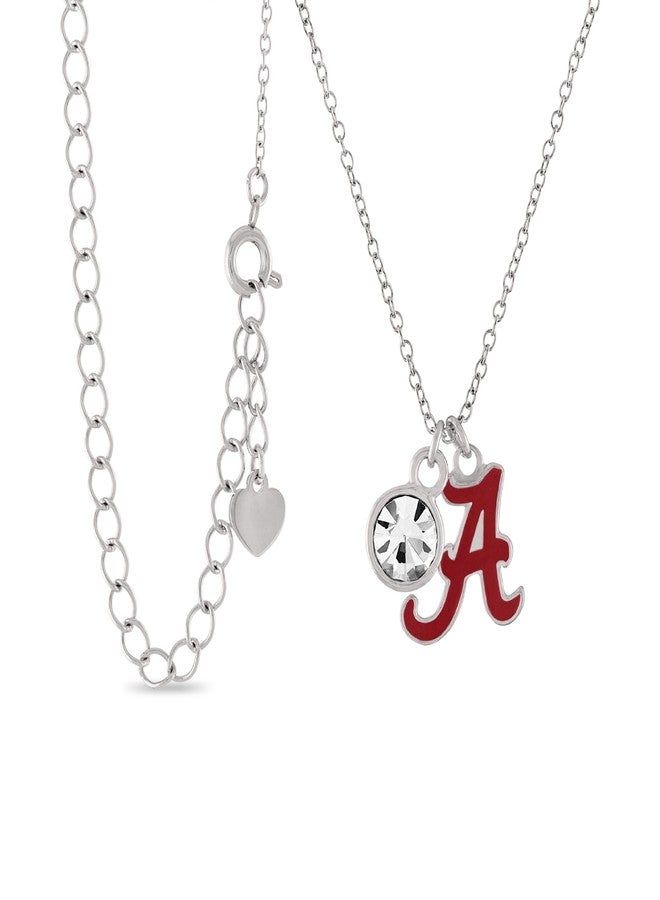 Stone Armory Alabama Crimson Tide Jewelry Set - Crystal Drop Earrings and Matching Charm Necklace Set - Hypoallergenic Stainless Steel Jewelry for Women - Alabama Crimson Tide Gifts for Women - Image 5