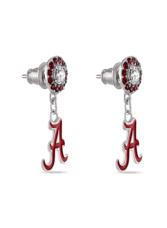 Stone Armory Alabama Crimson Tide Jewelry Set - Crystal Drop Earrings and Matching Charm Necklace Set - Hypoallergenic Stainless Steel Jewelry for Women - Alabama Crimson Tide Gifts for Women - Image 3