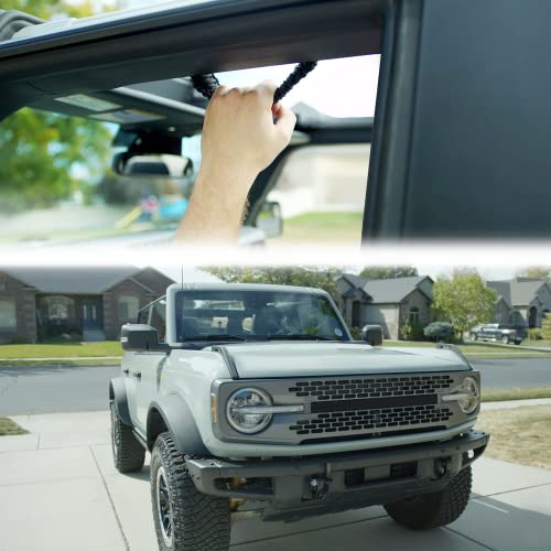 YANWEN Grab Handles for Ford Bronco 2021-2024 2/4 Door, Roll Bar Paracord Grip Handles, for Ford Bronco Interior Accessories(Black 4PCS) - Image 3