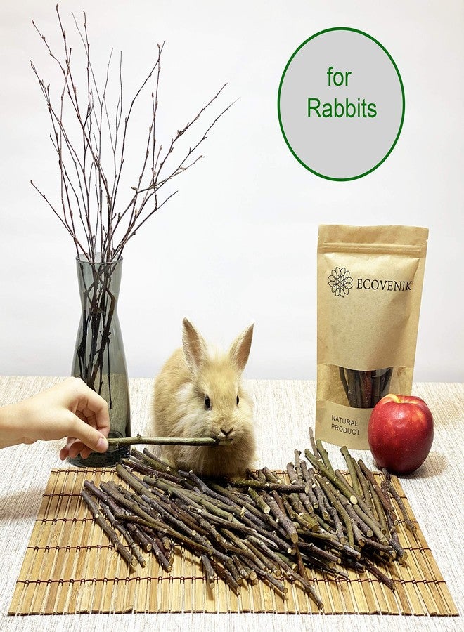 ECOVENIK Apple Sticks 120 gram Rabbit & Hamster Chew Toys - 100% Natural & Organic Chinchilla Food, Treats for Guinea Pig, Squirrels, Parrots & Other Small Animals (Made in Ukraine) - Image 4