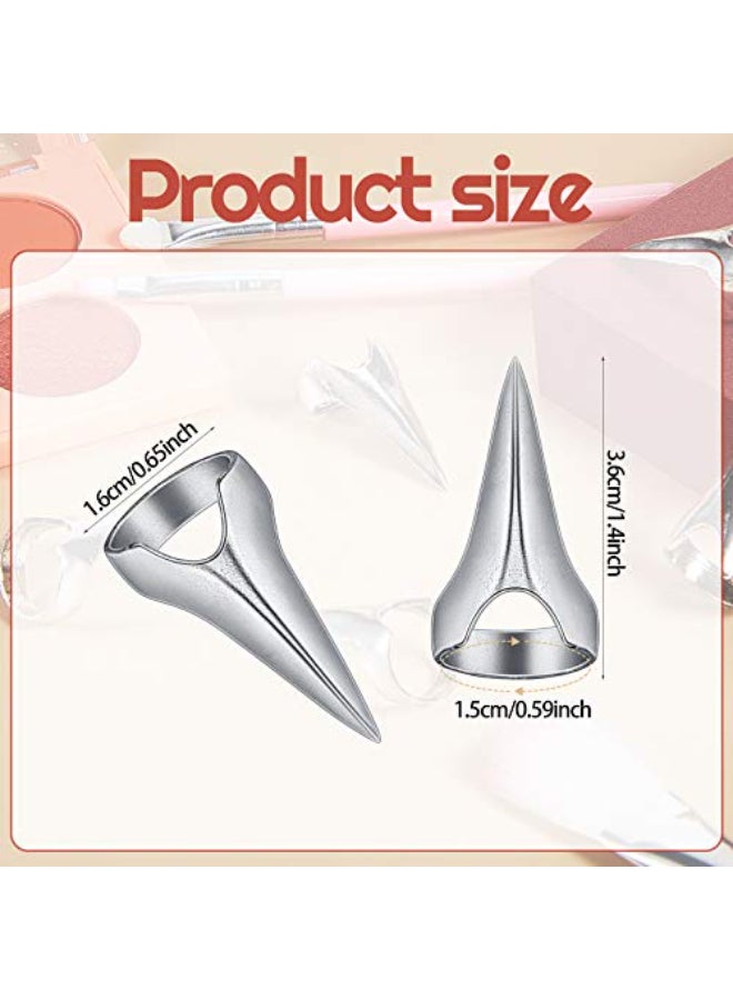 Hicarer 10 Pieces Stitch Tool for Braids Aid Finger Ring Hair Parting Tool Retro Metal Claws Rings for Hair Braiding Supplies Cosplay Nail Art Holiday Halloween Party - Image 2