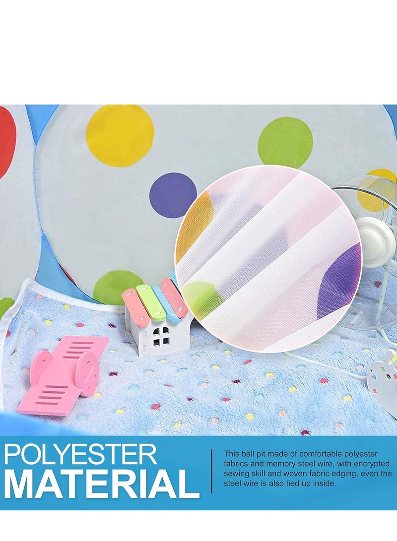 | Kids Playpen with Basketball Hoop | Lightweight Foldable Play Tent for Kids Blue | Portable Foldable Ball Pool with Zippered Storage Bag | (Balls Not Included) (Blue) - Image 5