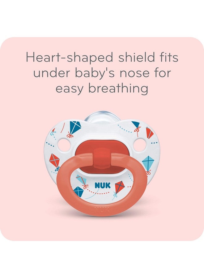 NUK NUK Orthodontic Pacifier Value Pack, Boy, 0-6 Months (Pack of 3) - Image 2