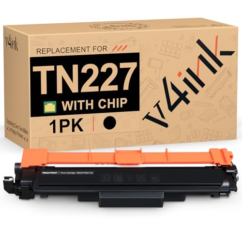 v4ink TN227 Toner Cartridge Remanufactured Replacement for Brother TN223BK TN227BK TN-223 TN-227 BK Black Toner for HL L3210CW L3230CDW L3270CDW L3290CDW MFC L3710CW L3750CDW L3770CDW Printer, 1-Pack - Image 1
