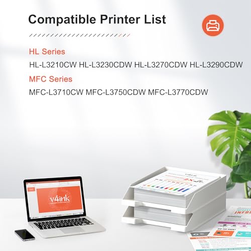 v4ink TN227 Toner Cartridge Remanufactured Replacement for Brother TN223BK TN227BK TN-223 TN-227 BK Black Toner for HL L3210CW L3230CDW L3270CDW L3290CDW MFC L3710CW L3750CDW L3770CDW Printer, 1-Pack - Image 2