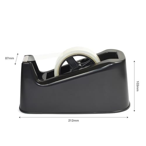 Rapesco RPTD500B 500 Heavy Duty Tape Dispenser, Tape Rolls up to 25 mm x 66 m - Black - Image 4