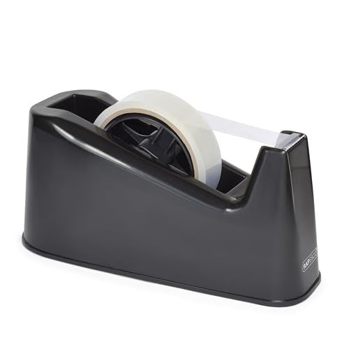 Rapesco RPTD500B 500 Heavy Duty Tape Dispenser, Tape Rolls up to 25 mm x 66 m - Black - Image 1