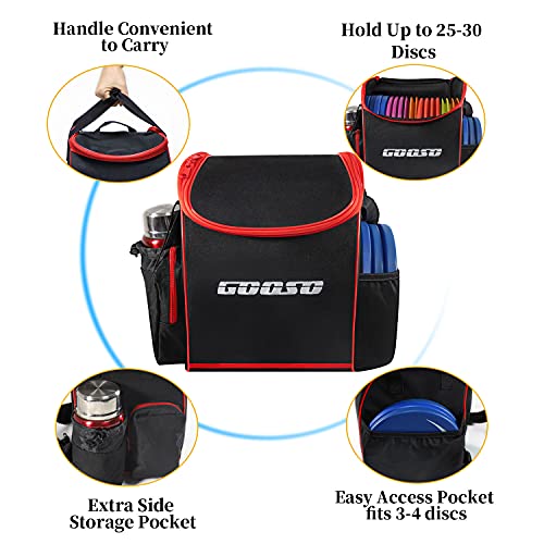 GOOSO Disc Golf Set with Bag - 12 PCS Flying Disc Golf Discs for Beginner with Putter, Midrange, Driver | Portable Disc Golf Backpack Holds 28+ Discs Free Stand Bag Design for Convenient Use - Image 4