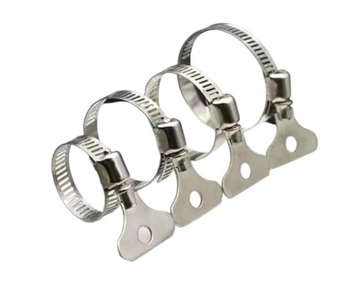 NOQUKA 16Pack Mixed Pac KeyType 304 Stainless Steel Worm Gear Hose Clamps Fuel Pipe Clamps for Automobiles Pipelines and Mechanical Application 4 pieces of each size612mm1319mm 1832mm 2138mm - Image 1