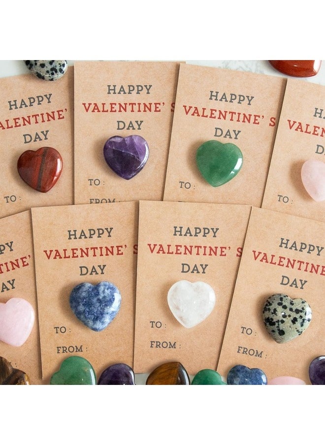 Laravel Valentine Day Gift - 24 Pack of Valentine Cards With Heart-Shape Crystals - Valentine Gift Exchange For Boys Girls Classroom School Party Favor  - Image 2