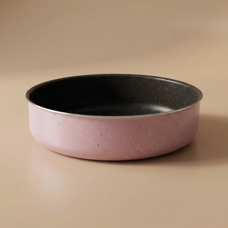 Rocky Al Saif Gallery Granite Oven Tray, 26 cm - Pink - Image 1